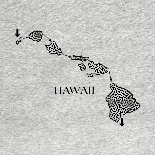 Hawaii State Outline Maze & Labyrinth by gorff